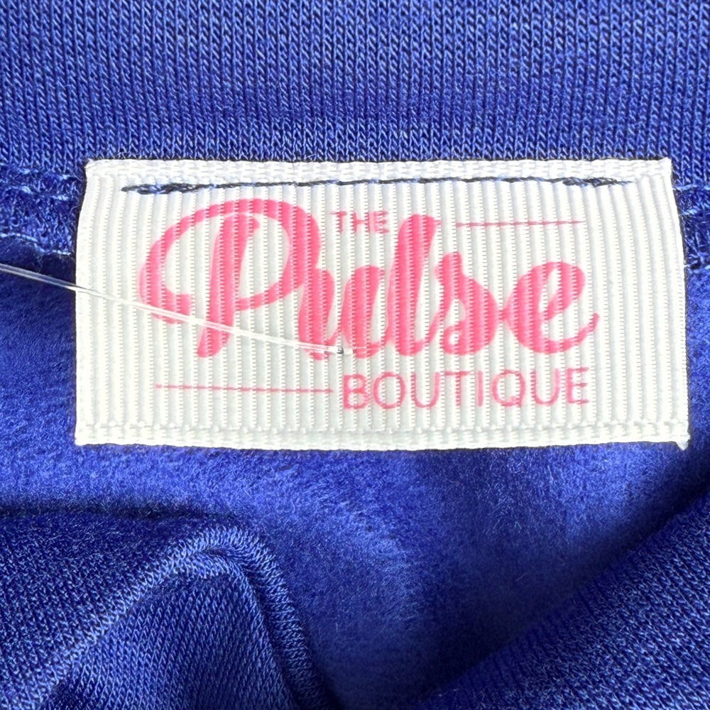 Pulse Royal Blue Quarter Zip Pullover Top Medium Casual Lightweight Sweater - Picture 9 of 10